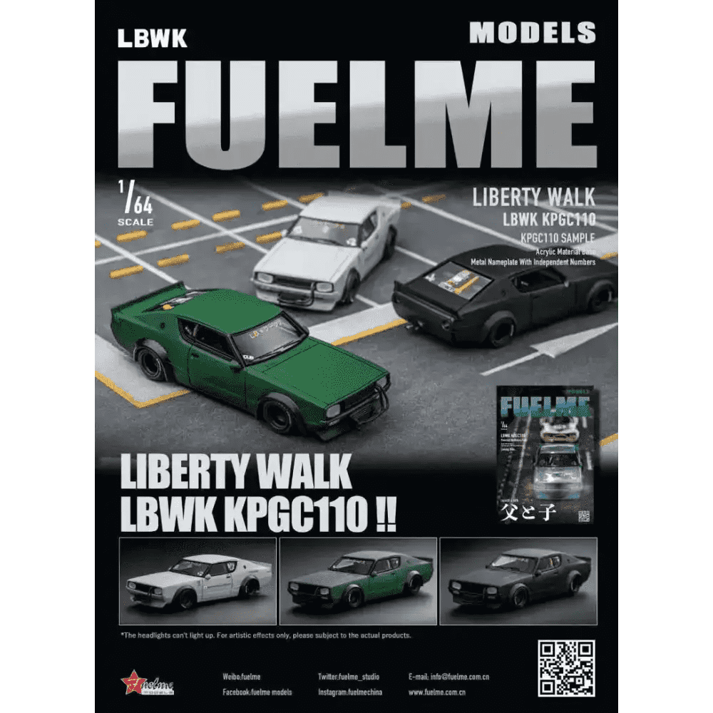 FuelMe 1:64 Liberty Walk KPGC110 Nissan Skyline GTR