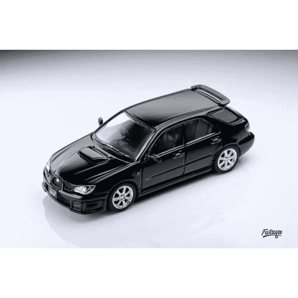 Furuya 1:64 Subaru Impreza WRX STi 9th GEN Wagon Black w/ Roof Box