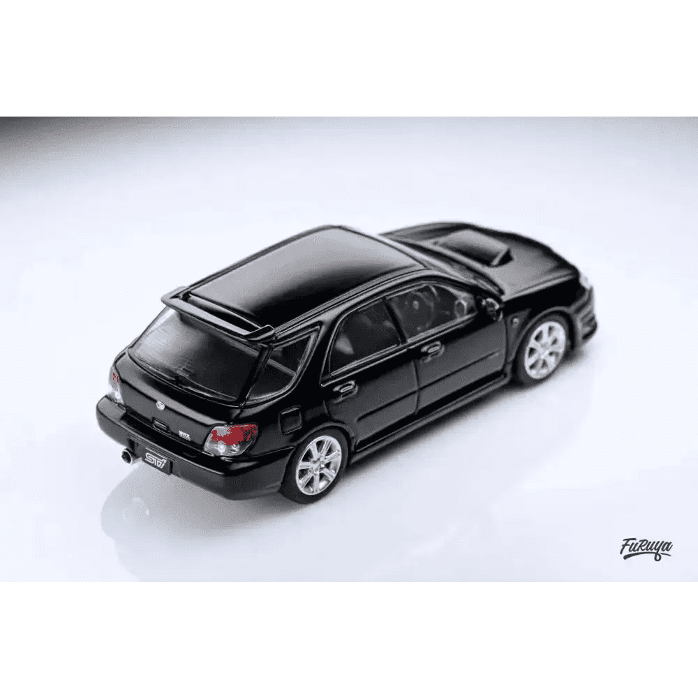 Furuya 1:64 Subaru Impreza WRX STi 9th GEN Wagon Black w/ Roof Box