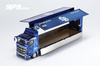 Thumbnail for GCD 1:64 Liberty Walk LB-Trucks Mitsubishi Fuso Super Great Transporter LBWK – Chrome Blue