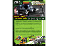 Thumbnail for (PRE-ORDER) Greenlight Motion 1:64 RC The Fast & The Furious 1970 Dodge Charger “Dom’s Charger” Combo Set