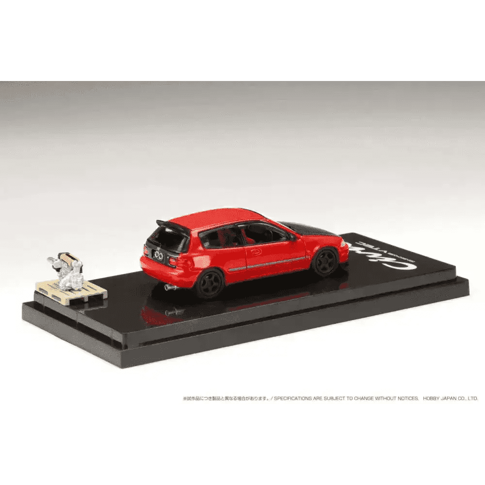 Hobby Japan 1:64 Honda Civic EG6 Customised w/ Engine Red HJ642017AR