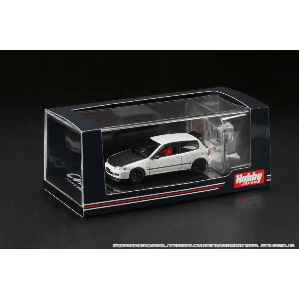 Hobby Japan 1:64 Honda Civic EG6 Customised w/ Engine White HJ642017AW