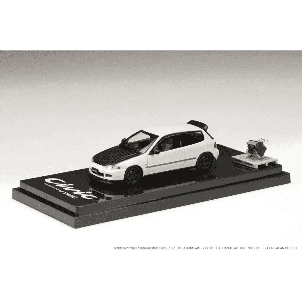 Hobby Japan 1:64 Honda Civic EG6 Customised w/ Engine White HJ642017AW