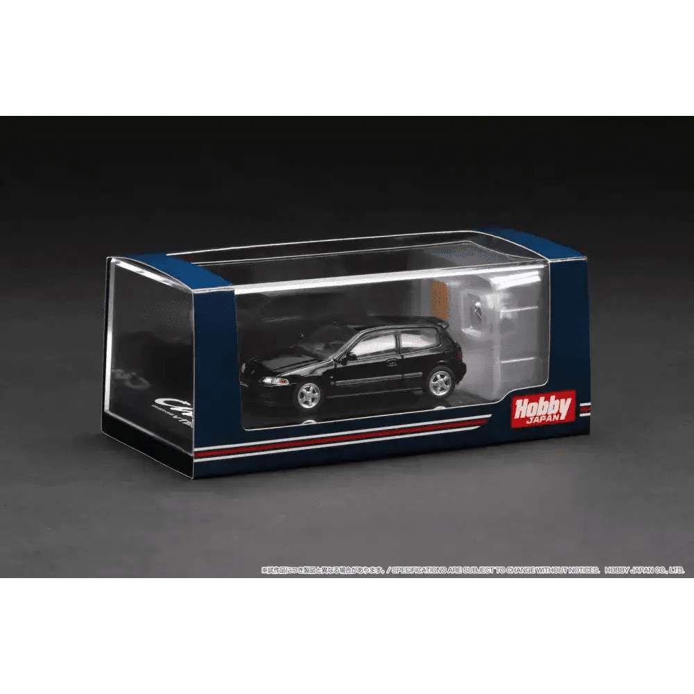 Hobby Japan 1:64 Honda Civic EG6 Sir S w/ Engine Black HJ641017SBK