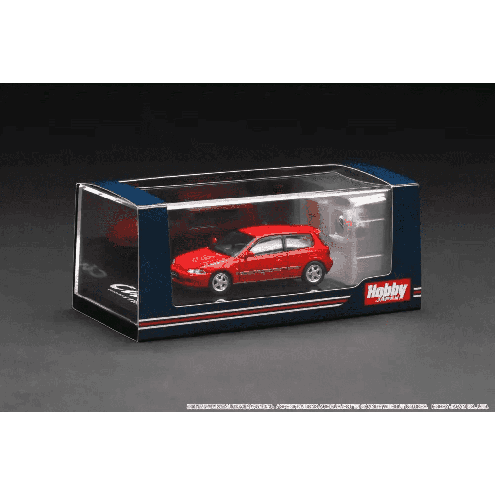 Hobby Japan 1:64 Honda Civic EG6 Sir S w/ Engine Red HJ641017SR