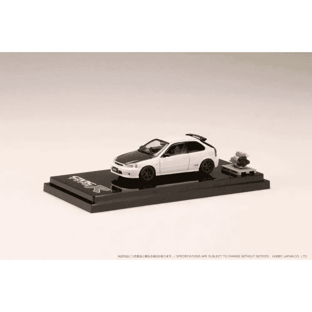 Hobby Japan 1:64 Honda Civic EK9 Customised w/ Engine White HJ642016EW