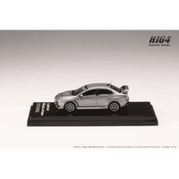 Thumbnail for Hobby Japan 1:64 Mitsubishi Lancer Evolution X Final Edition w/Engine Display SILVER