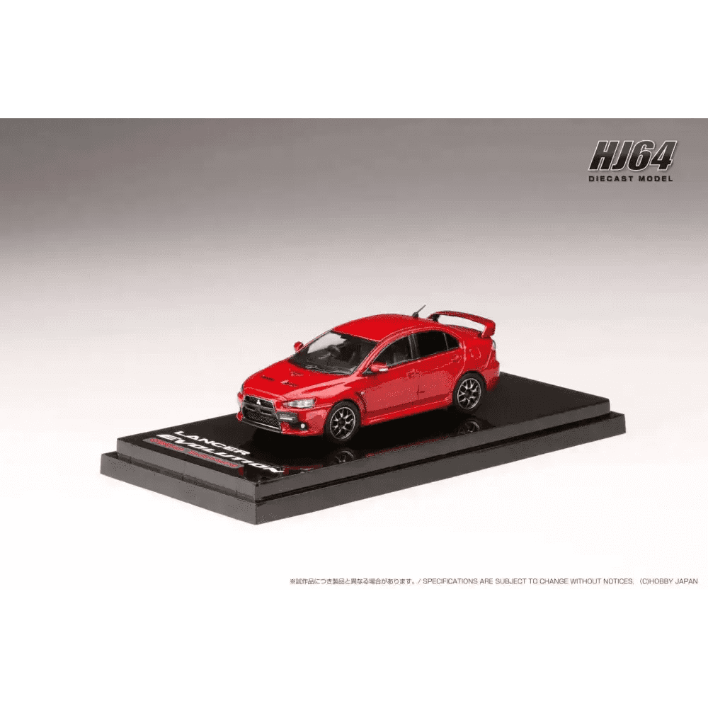 Hobby Japan 1:64 Mitsubishi Lancer Evolution X Final Edition w/Engine Display RED