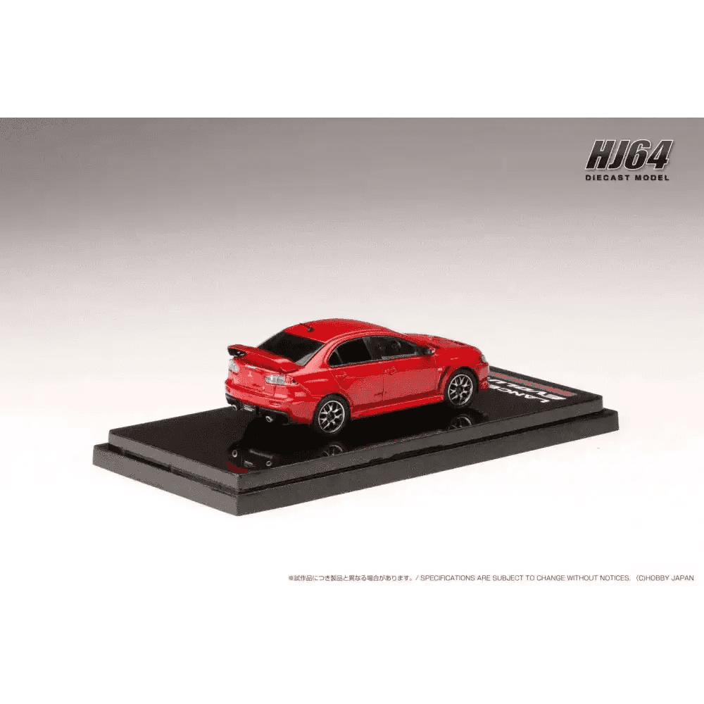 Hobby Japan 1:64 Mitsubishi Lancer Evolution X Final Edition w/Engine Display RED