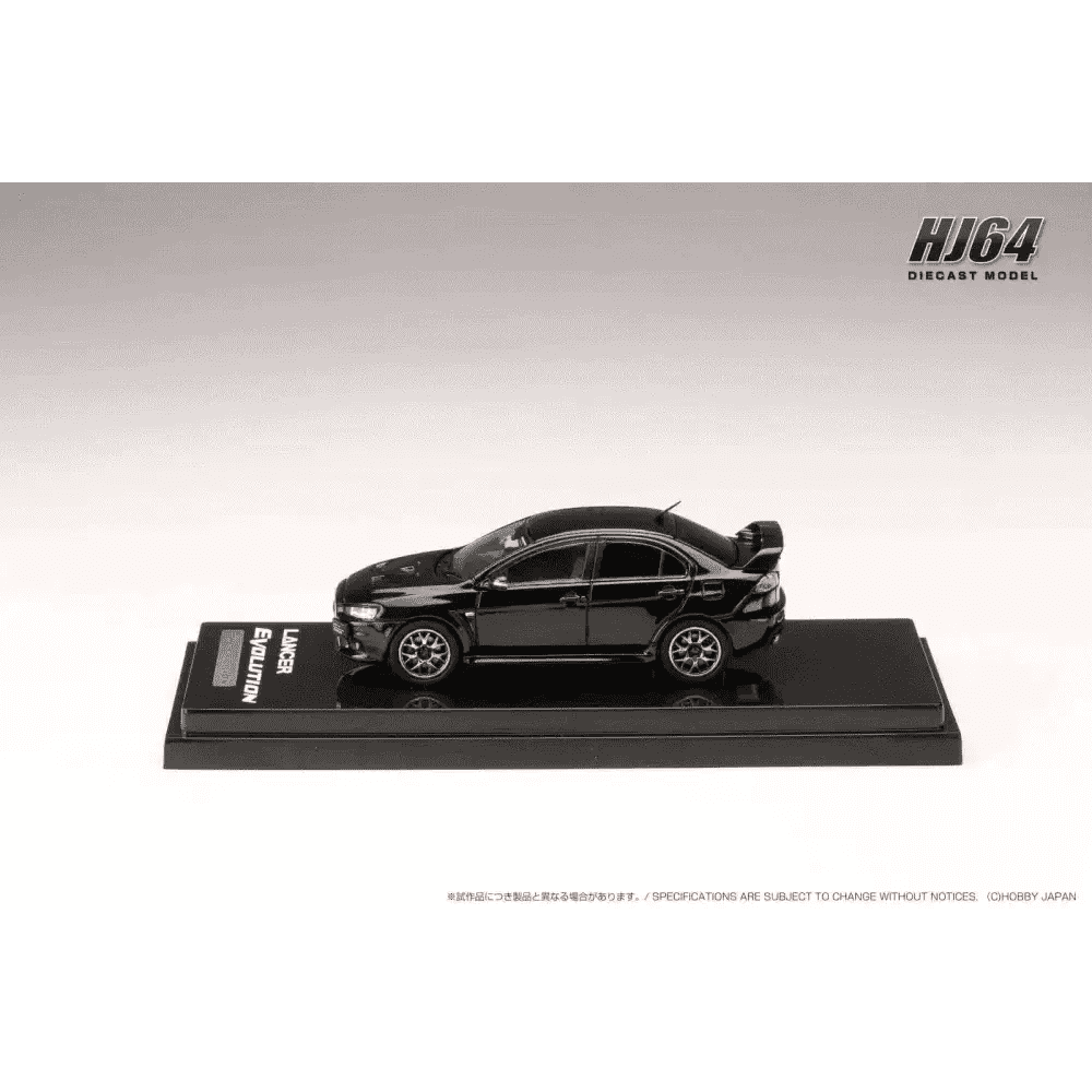 Hobby Japan 1:64 Mitsubishi Lancer Evolution X Final Edition w/Engine Display BLACK