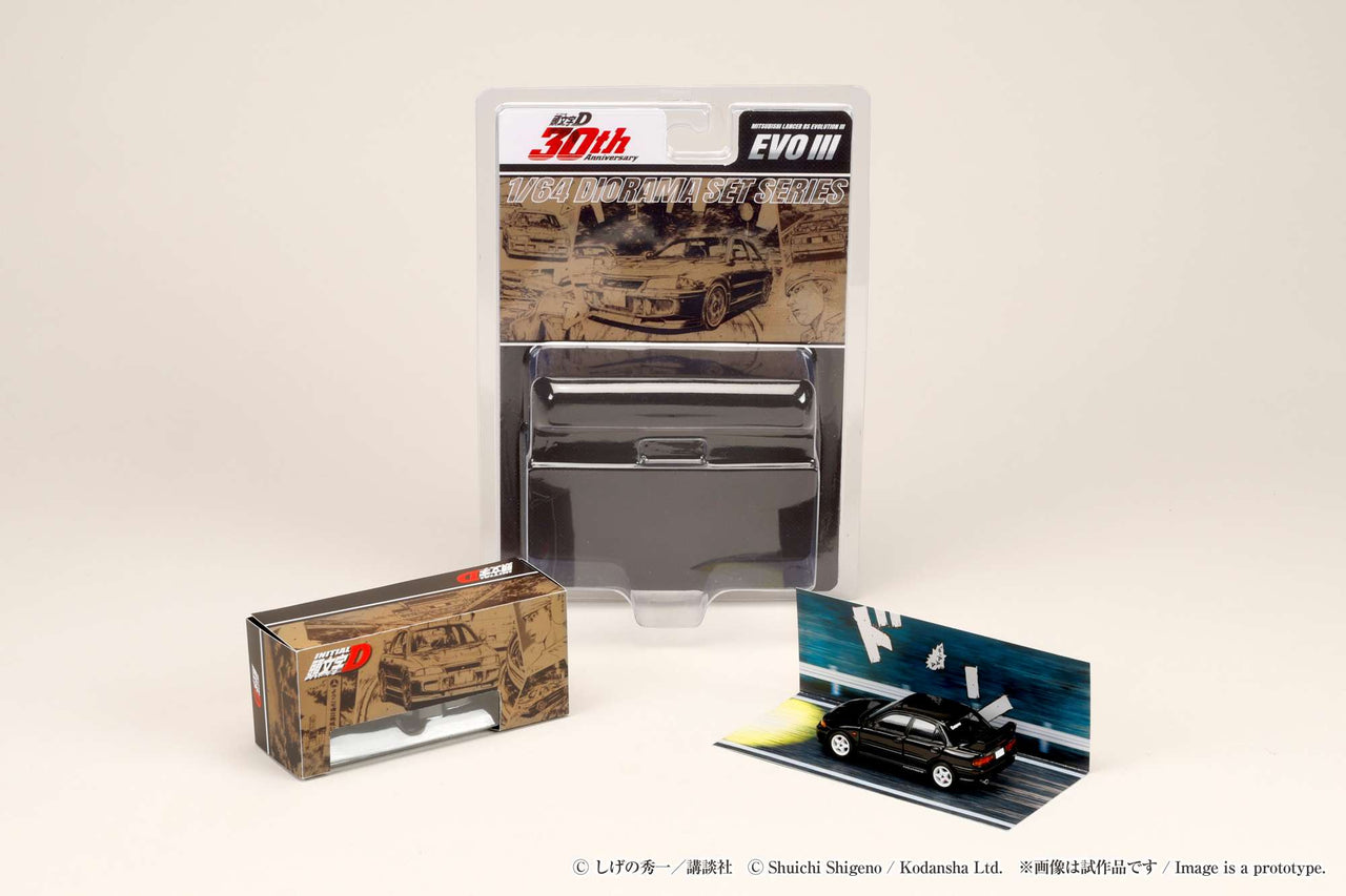 Hobby Japan 1:64 Mitsubishi Lancer RS Evolution III / INITIAL D Kyoichi Sudo VS Ryosuke Takahashi