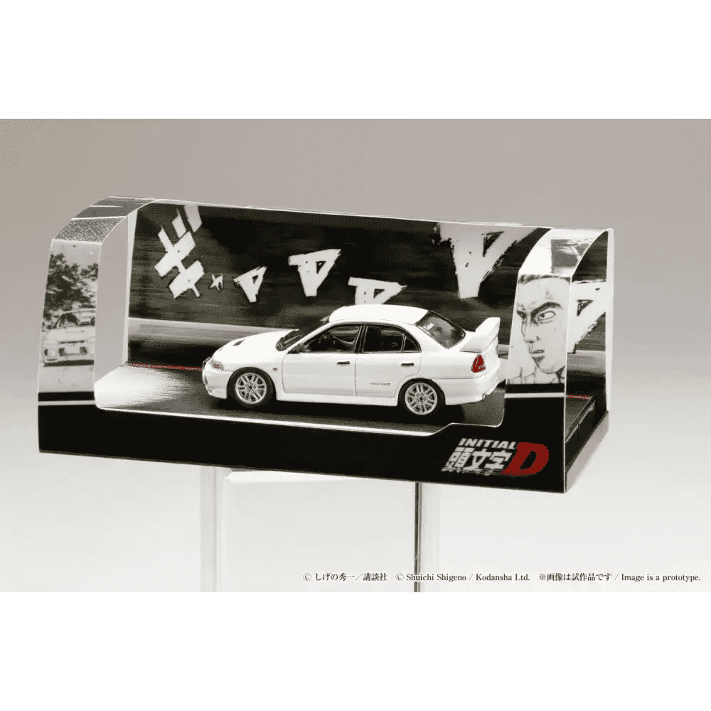 Hobby Japan 1:64 Mitsubishi Lancer RS Evolution Ⅳ / INITIAL D VS Takumi Fujiwara With Seiji Iwaki Figure