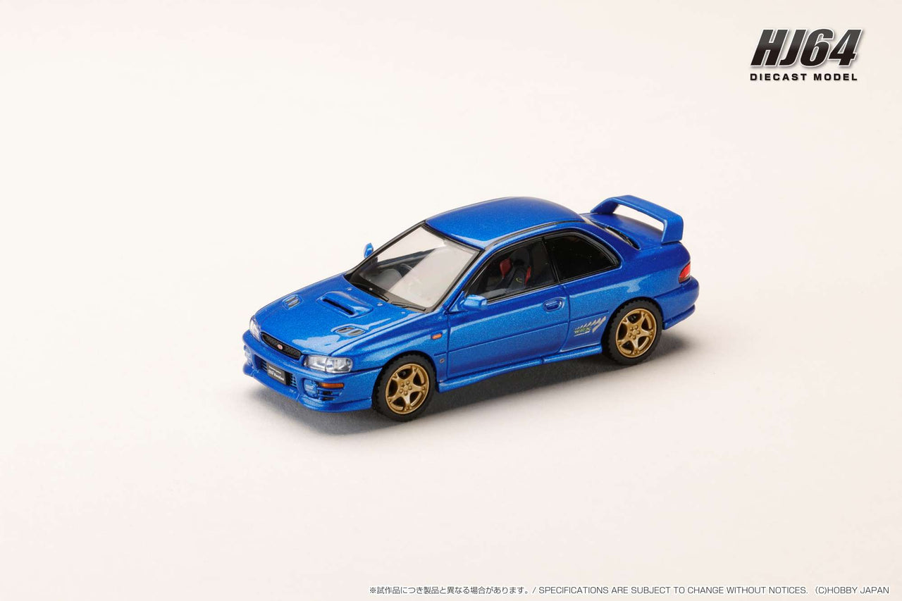 Hobby Japan 1:64 Subaru Impreza PURE SPORTS COUPE WRX type R STi Version GC8 Sonic Blue Mica