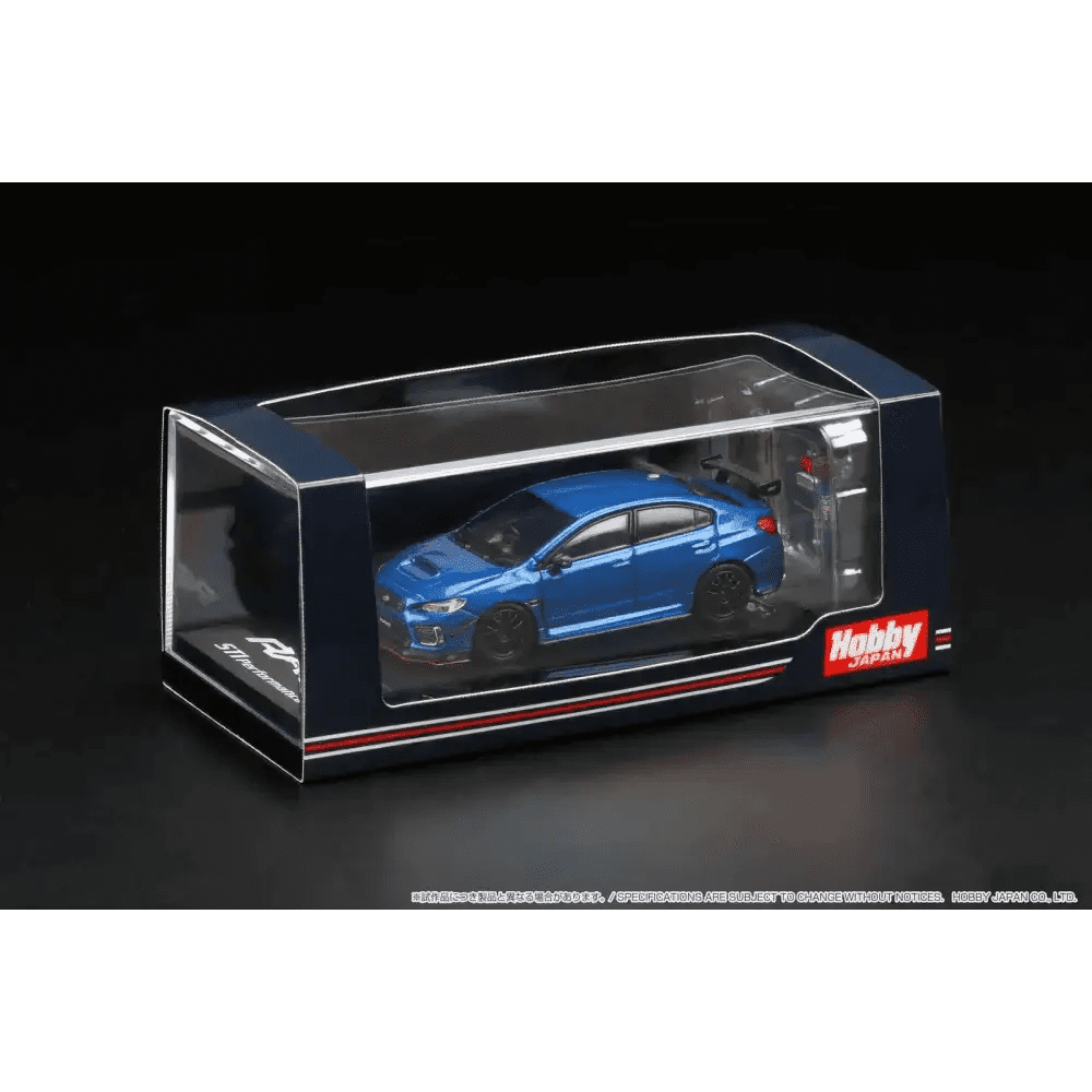 Hobby Japan 1:64 Subaru WRX STI RA-R Full Option w/ Engine Blue Pearl