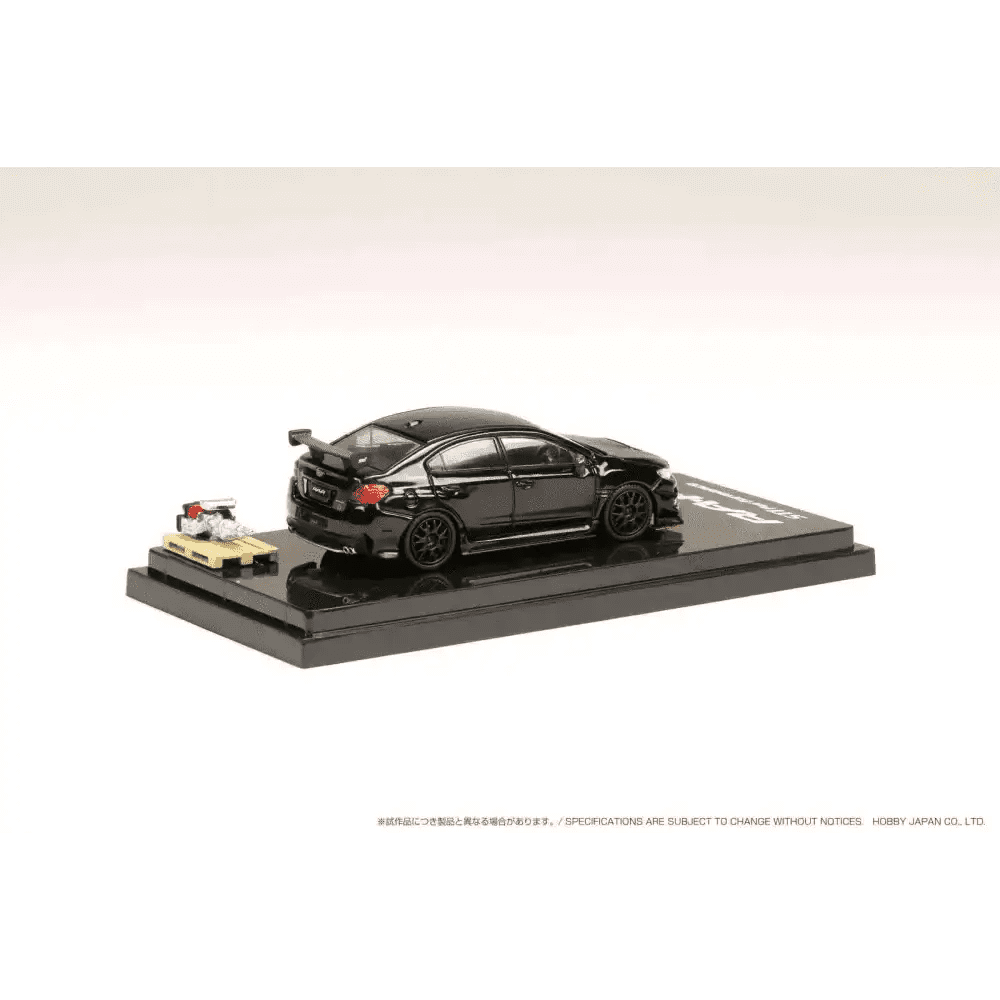 Hobby Japan 1:64 Subaru WRX STI RA-R Full Option w/ Engine Crystal Black Silica HJ641040BK