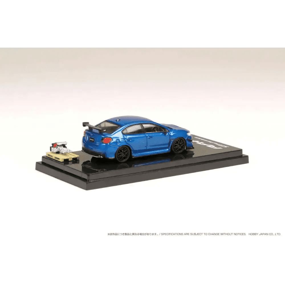 Hobby Japan 1:64 Subaru WRX STI RA-R Full Option w/ Engine Blue Pearl