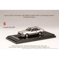 Thumbnail for Hobby Japan 1:64 Toyota Celica A60 1983 2000GT Customized Version Silver