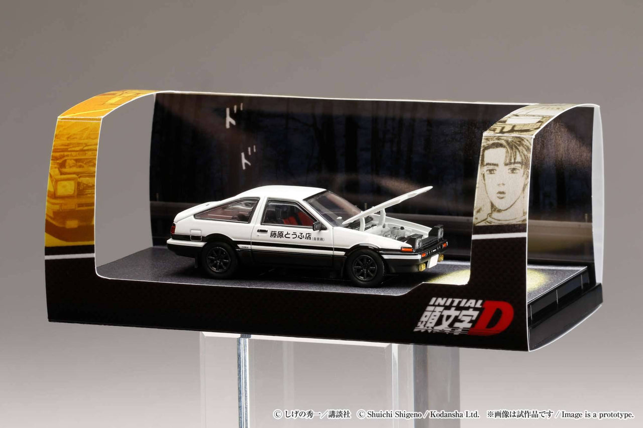 Hobby Japan 1:64 Toyota SPRINTER TRUENO AE86 / INITIAL D Engine Mounted Model with Keisuke Takahashi