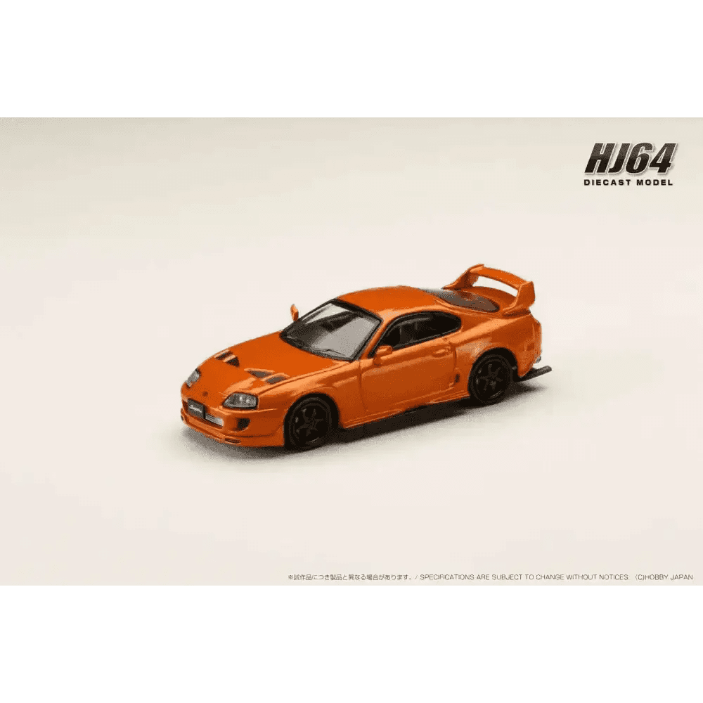 Hobby Japan 1:64 Toyota SUPRA JZA80 JDM CUSTOMIZED VERSION ORANGE