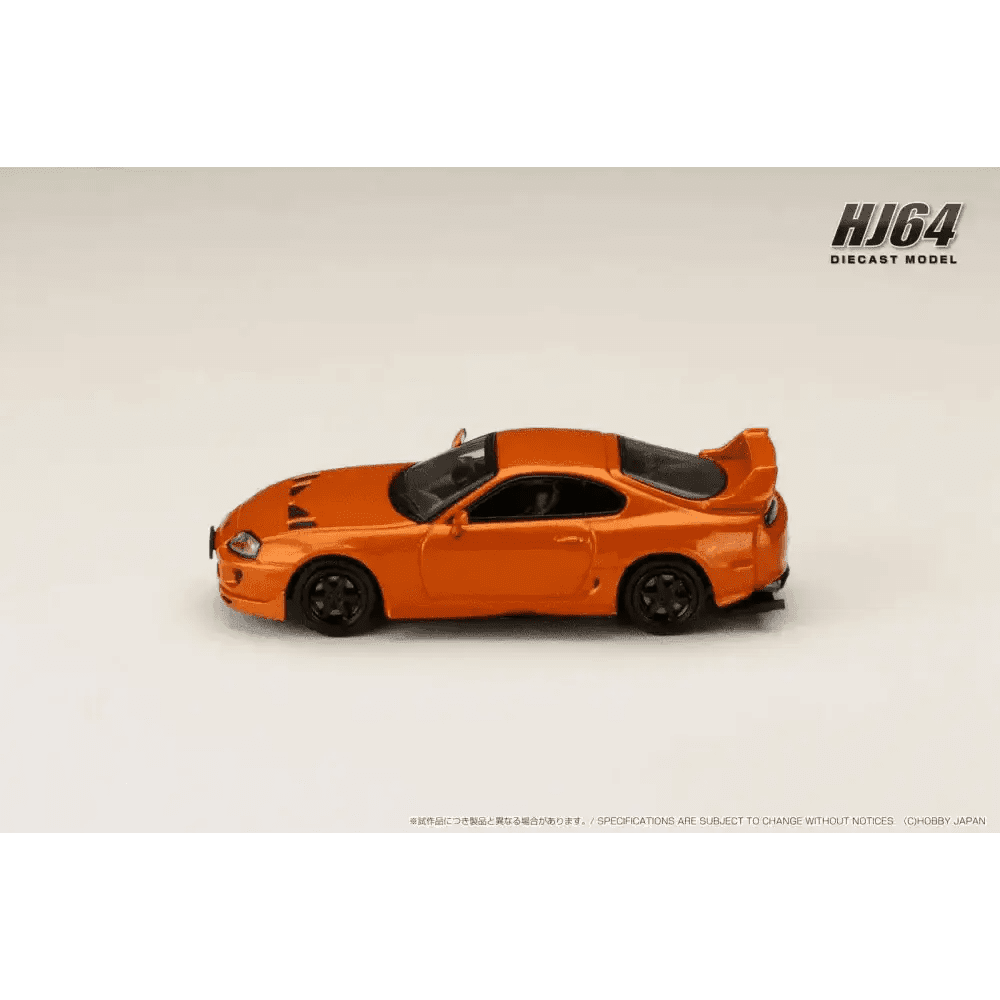 Hobby Japan 1:64 Toyota SUPRA JZA80 JDM CUSTOMIZED VERSION ORANGE