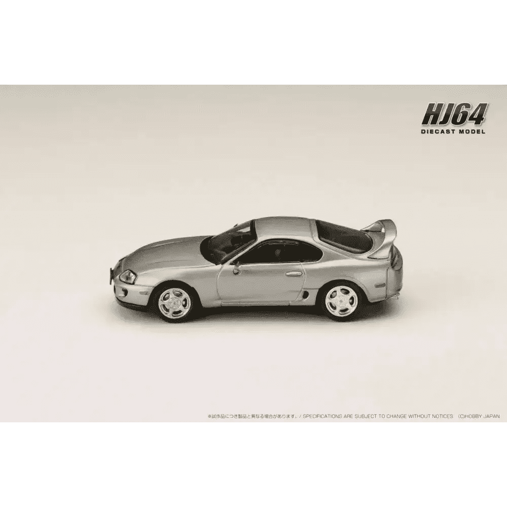 Hobby Japan 1:64 Toyota SUPRA RZ JZA80 w/ Active Spoiler Parts SILVER METALLIC GRAPHITE