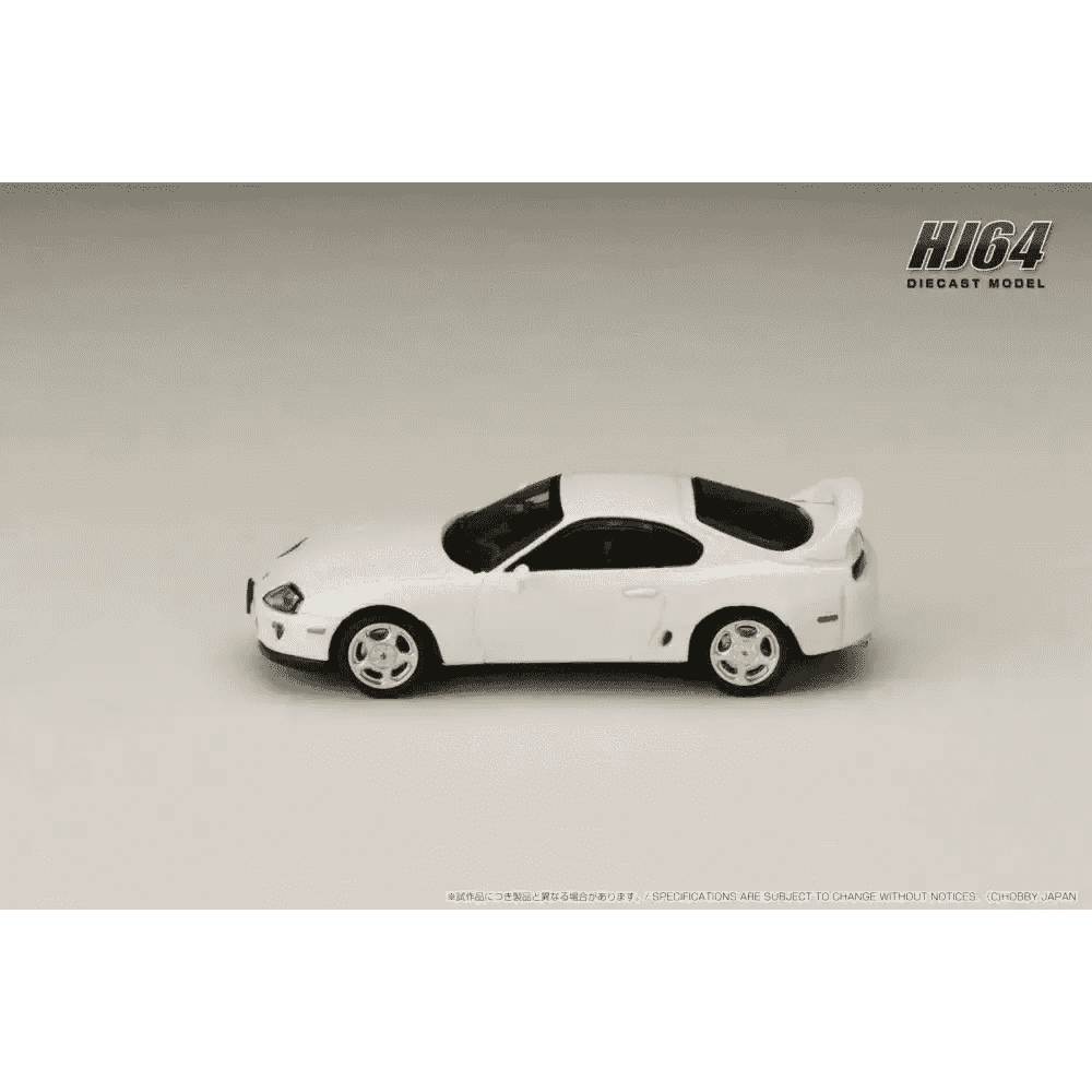 Hobby Japan 1:64 Toyota SUPRA RZ JZA80 w/ Active Spoiler Parts SUPER WHITE II