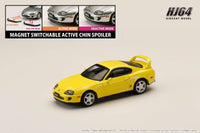 Thumbnail for PRE-ORDER Hobby Japan 1:64 Toyota SUPRA RZ JZA80 w/ Active Spoiler Parts SUPER BRIGHT YELLOW