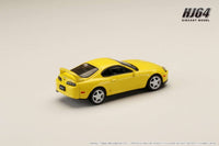 Thumbnail for (PRE-ORDER) Hobby Japan 1:64 Toyota SUPRA RZ (JZA80) w/ Active Spoiler Parts SUPER BRIGHT YELLOW