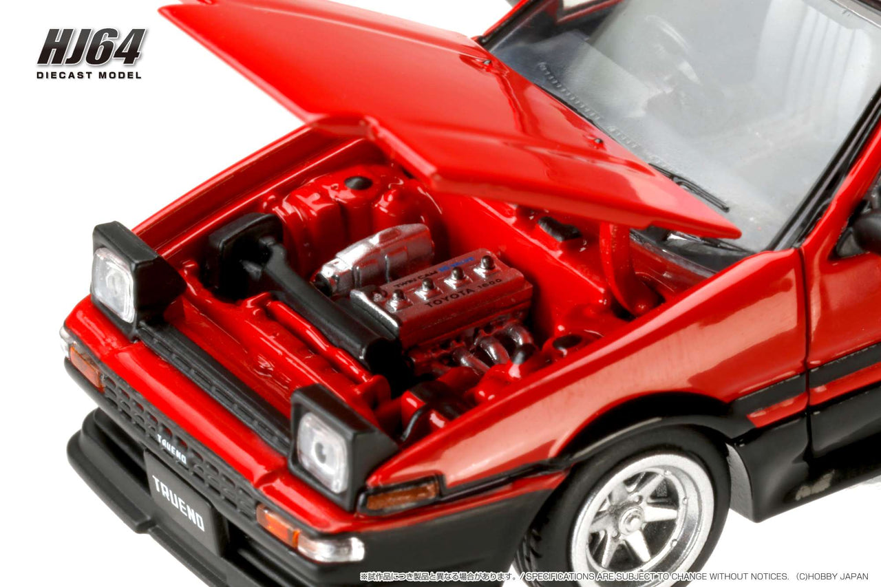 Hobby Japan 1:64 Toyota Sprinter Trueno JDM Style, RED / BLACK