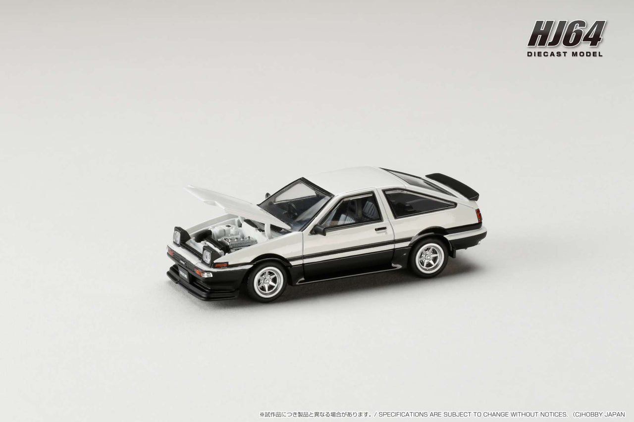 Hobby Japan 1:64 Toyota Sprinter Trueno JDM Style, WHITE / BLACK