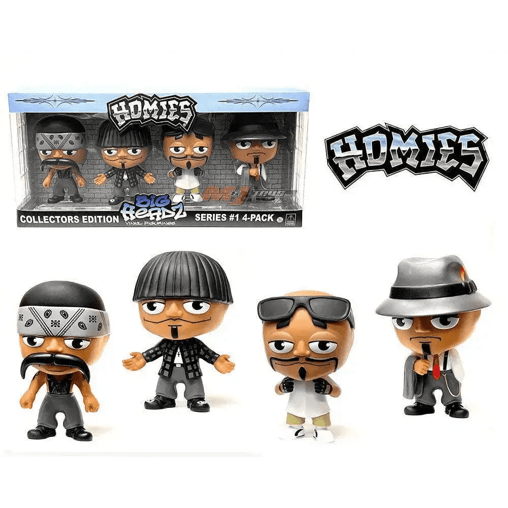 Homies Figures 4.5″ Big Headz Series 1 Gift Set 4 pack