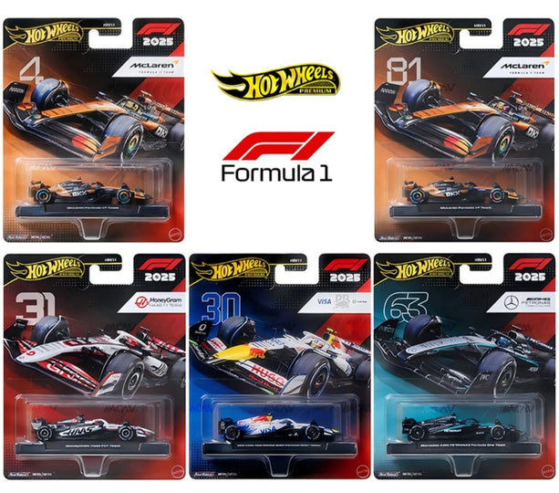 Hot Wheels 1:64 F1 Racing Premium AMG, RedBull, Haas, Mclaren