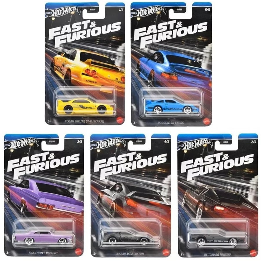 Hot Wheels 1:64 Fast & Furious Themed Asst 2024 Complete Set 1-5