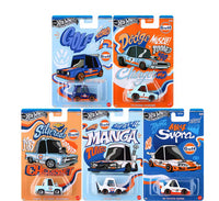 Thumbnail for Hot Wheels 1:64 GULF TOONED Themed Automotive Asst 2025 Mix 2 Complete Set 1-5