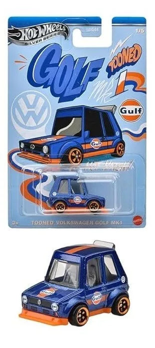 Hot Wheels 1:64 GULF TOONED Themed Automotive Asst 2025 - Tooned Volkswagen Golf MK1