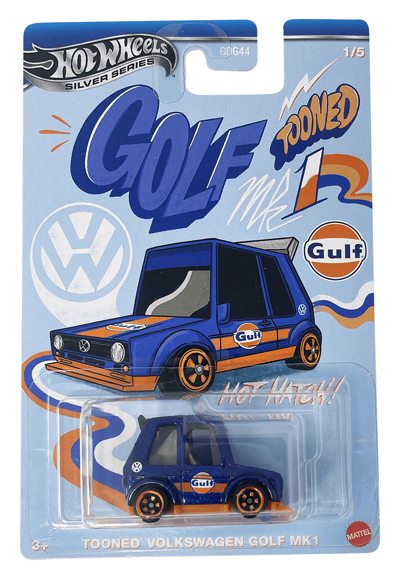 Hot Wheels 1:64 GULF TOONED Themed Automotive Asst 2025 Mix 2 Complete Set 1-5