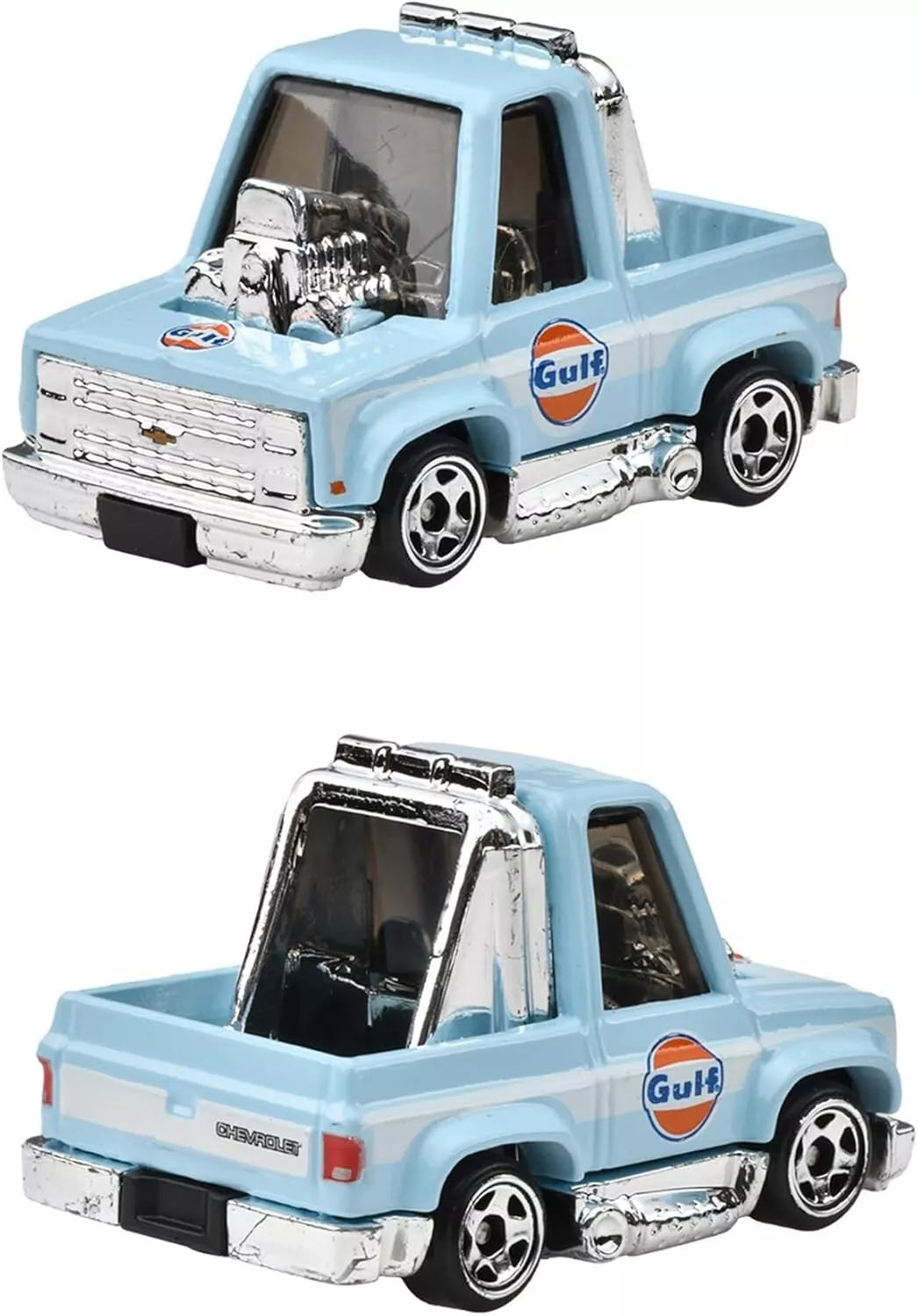 Hot Wheels 1:64 GULF TOONED Themed Automotive Asst 2025 - Tooned ’83 Chevy Silverado