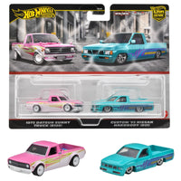 Thumbnail for Hot Wheels 1:64 Premium Car Culture 2 Pack 1975 Datsun Sunny Truck / Custom 93 Hardbody D21