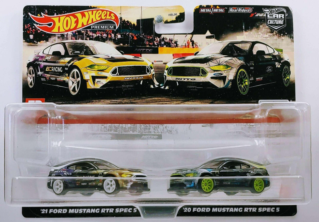 Hot Wheels 1:64 Premium Car Culture 2 Pack Ford Mustang RTR Spec 5