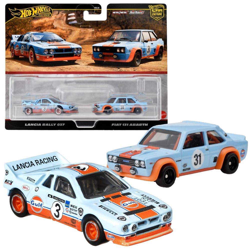 Hot Wheels 1:64 Premium Car Culture 2 Pack Lancia Rally / Fiat Abarth