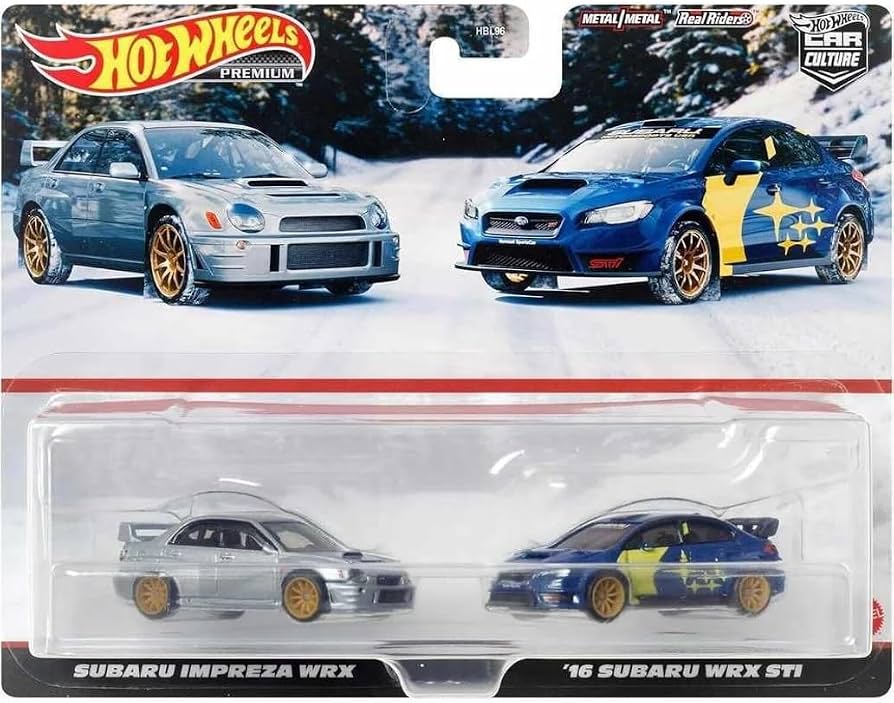 Hot Wheels 1:64 Premium Car Culture 2 Pack Subaru Impreza WRX STI