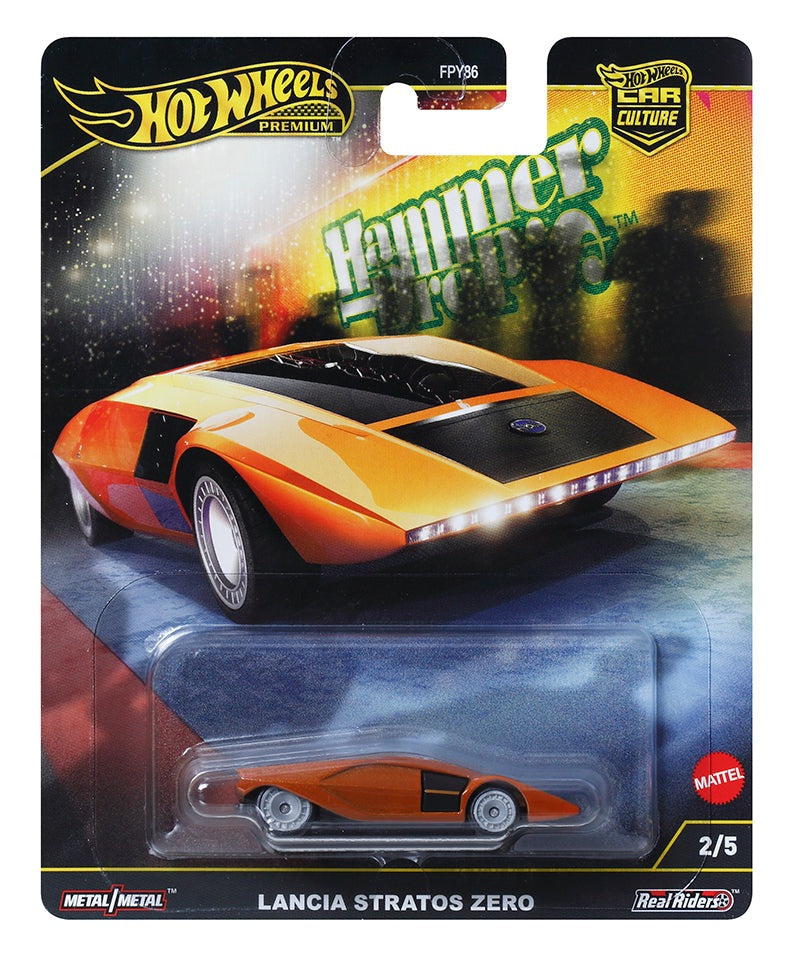 Hot Wheels 1:64 Premium Car Culture 2024 HAMMER DROP - Lancia Stratos Zero