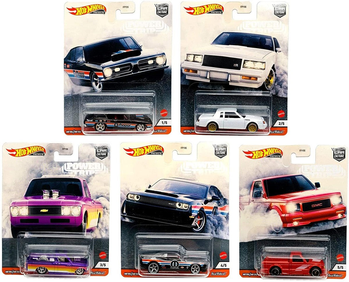 Hot Wheels 1:64 Premium Car Culture Power Trip Complete Set 1-5