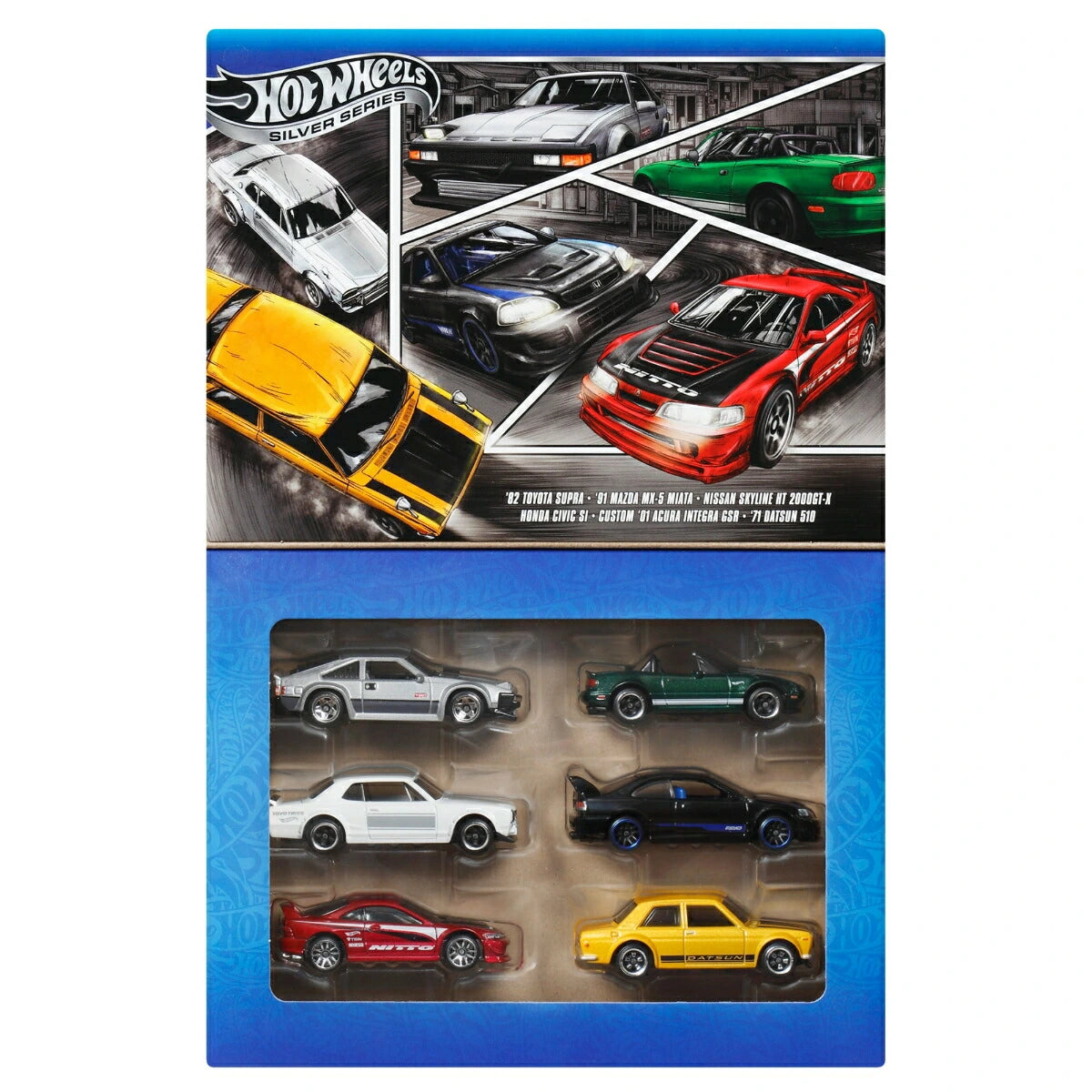 Hot Wheels 1:64 Silver Series Streets of Japan Multipack 2025 BOX SET 6 CARS