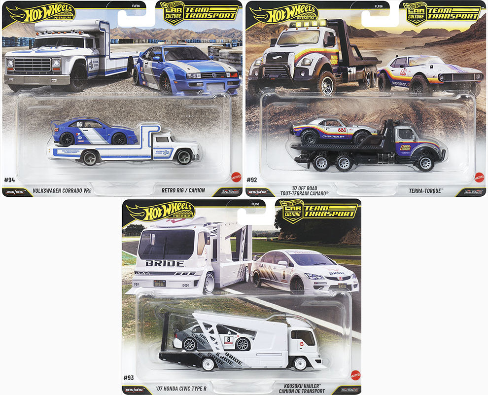 Hot Wheels 1:64 Team Transport 2025 MIX L Case Set