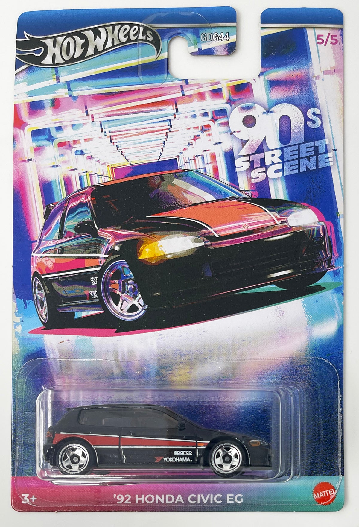 Hot Wheels 1:64 Themed Automotive 90s Street Scene - ’92 Honda Civic EG