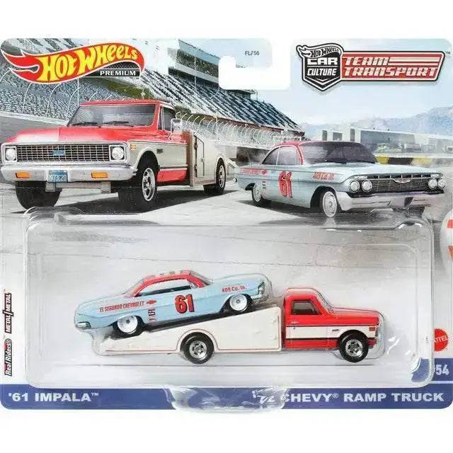 Hot Wheels Car Culture Team Transport 61 Impala 72 Chevy Ramp Truck