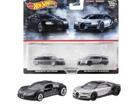 Thumbnail for Hot Wheels Premium 1:64 2 Pack Bugatti Veyron/16 Bugatti Chiron