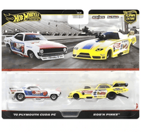 Thumbnail for Hot Wheels Premium 1:64 2 Pack Rob N' Pinks Plymouth 'Cuda Funny Car